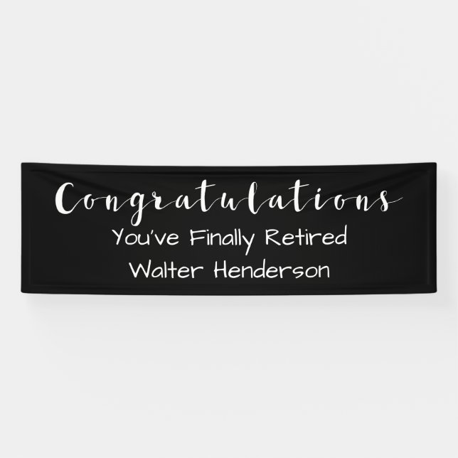 Office Retirement Banner Editable Template (Horizontal)