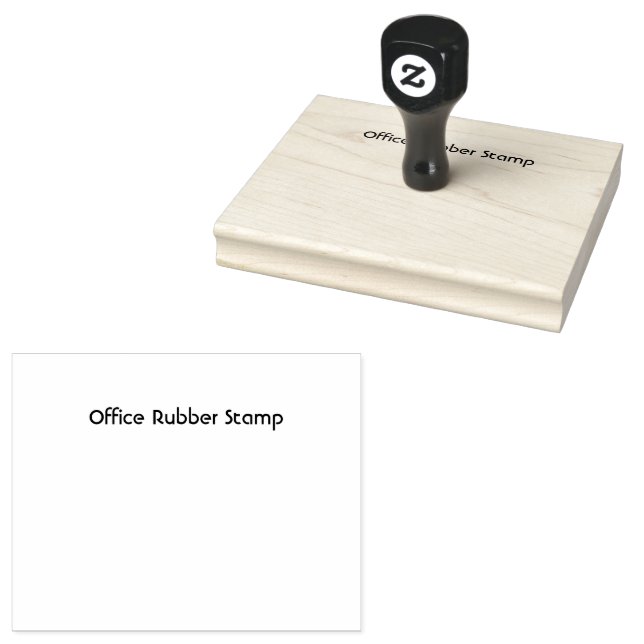 Office Rubber Stamp Custom Text Printed Jet Black (Stamped)