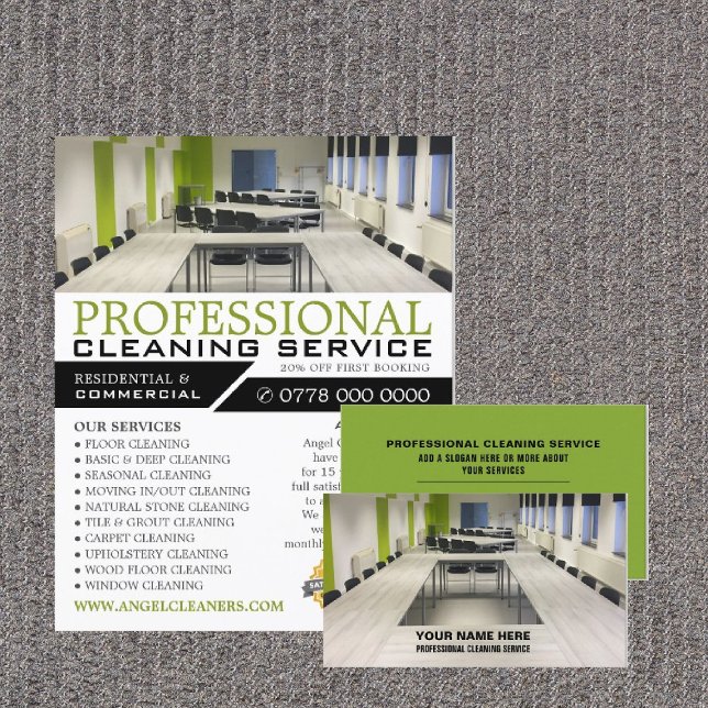 Office Setting, Cleaning Service Advertising Flyer (Creator Uploaded)