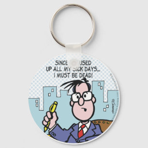 Office Sick Days Key Ring
