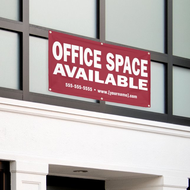 Office Space Available Sign Banner (Outside Building)