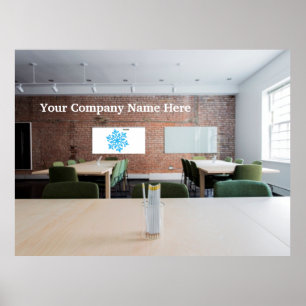 Office space back ground for video calls poster