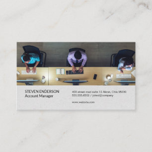 Office Space   Employees Working Business Card