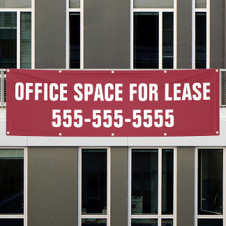 Office Space for Lease Sign Banner