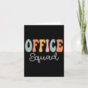 Office Squad Retro Groovy Vintage Happy First Day  Card