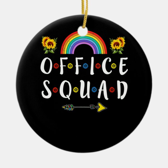 Office Squad School Secretary Administrative Ceramic Ornament (Front)