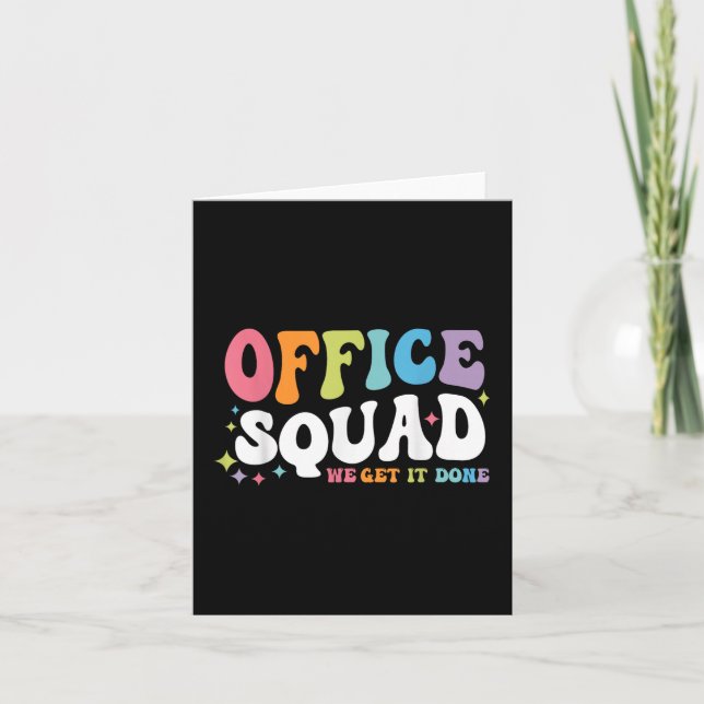 Office Squad We Get It Done Back To School Happy F Card (Front)
