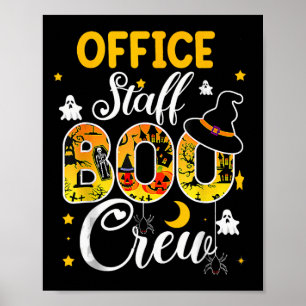 Office Staff Boo Crew Fun Halloween Matching Costu Poster