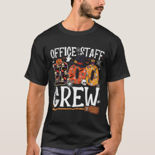 Office Staff Boo Crew Funny Halloween Matching Cos T-Shirt