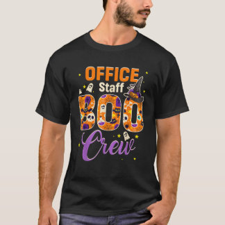 Office Staff Boo Crew Funny Halloween Matching Cos T-Shirt