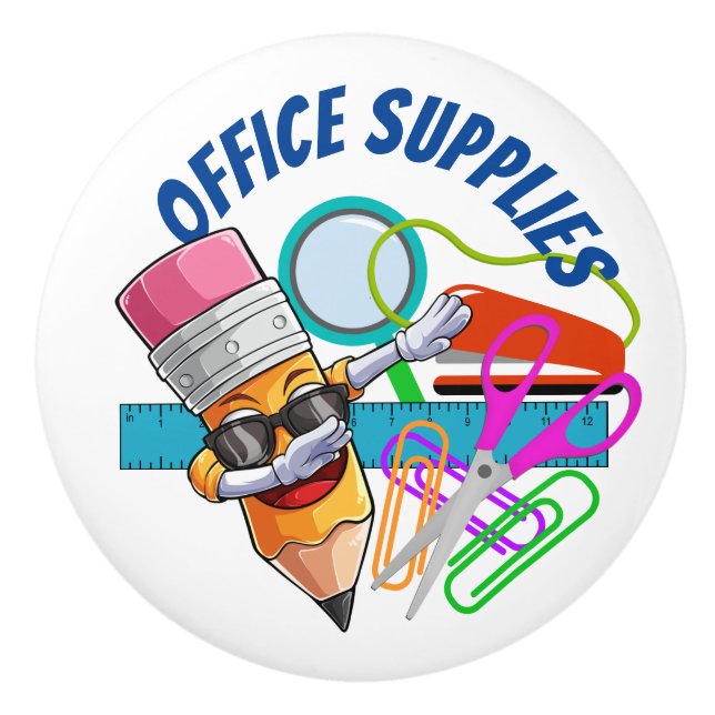 Office Supplies Ceramic Knob (Front)