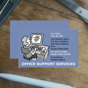 Office Support Services Business Card