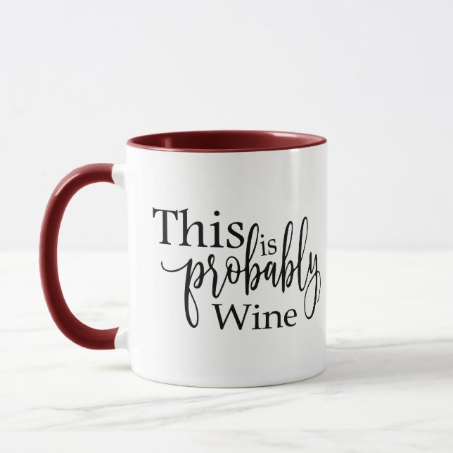 Office Survival Mug: It’s Probably Wine Coworker  Mug (Left)