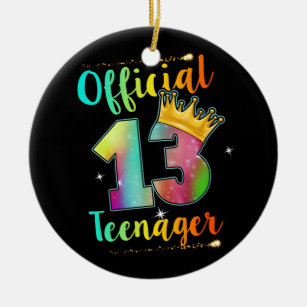 Office Teenager 13 Crown Years Old 13th Birthday Ceramic Ornament
