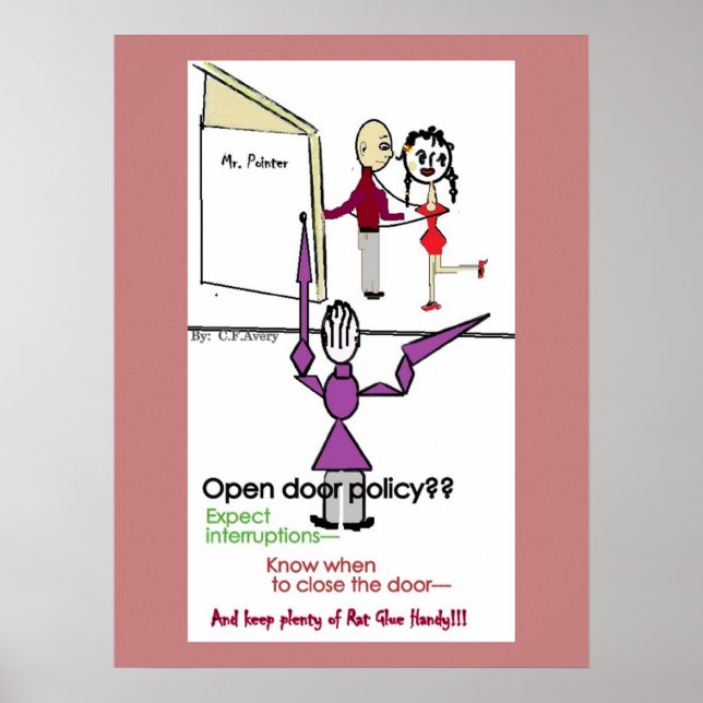 Office Wall Poster/Open Door Policy Poster (Front)