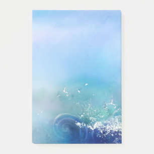 Office - Watercolor Sea Waves Post-it Notes