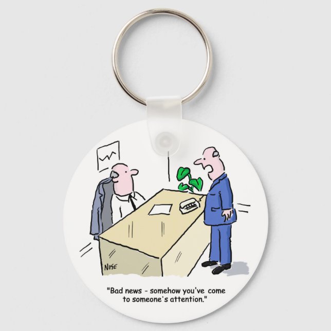 Office Worker Gets Noticed by Someone Key Ring (Front)