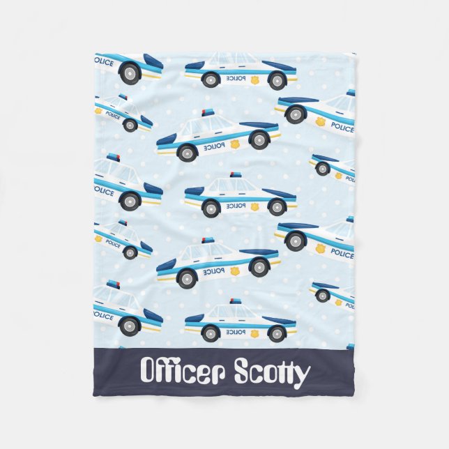 Officer add name police baby blanket (Front)