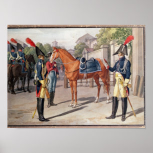 Officer and Guard of the Royal Guard in 1826 Poster