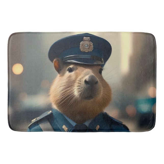 Officer Capybara: Keeping the Peace, Bath Mat (Front)