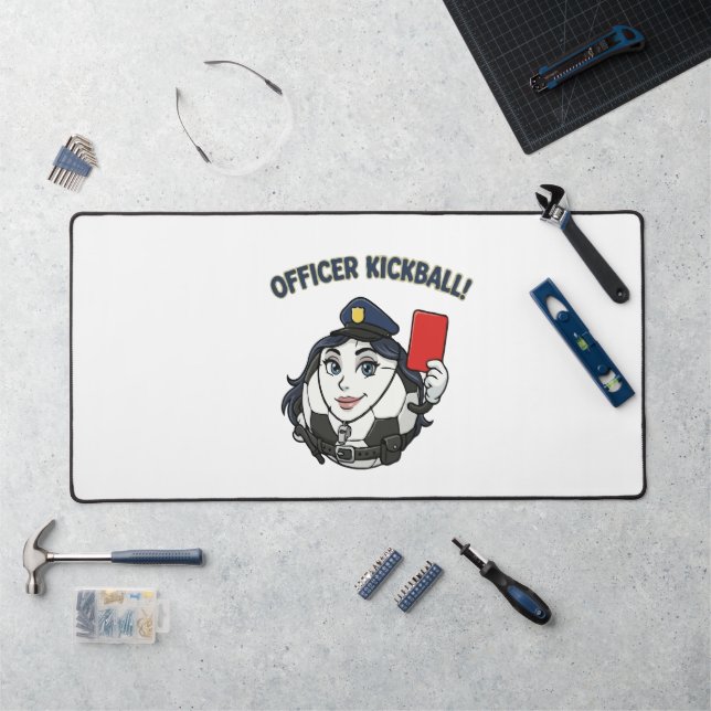 Officer Kickball Soccer Referee Desk Mat (Workstation)