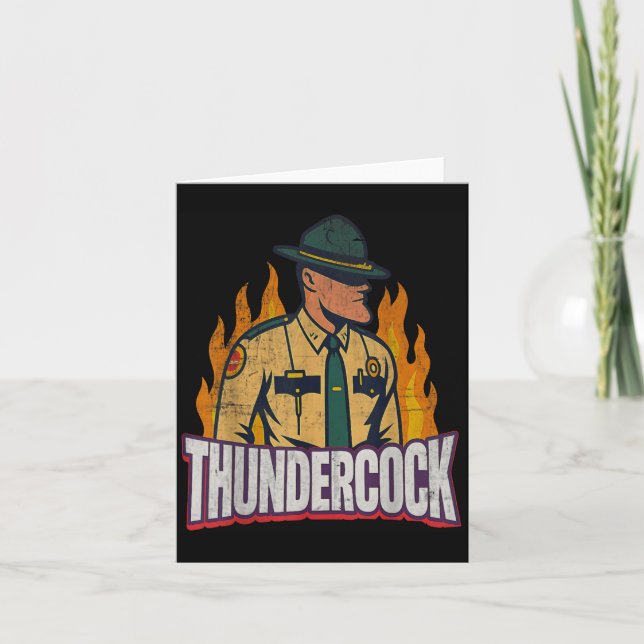 Officer Sergeant Cius Thunder Bodycam Funny Meme  Card (Front)