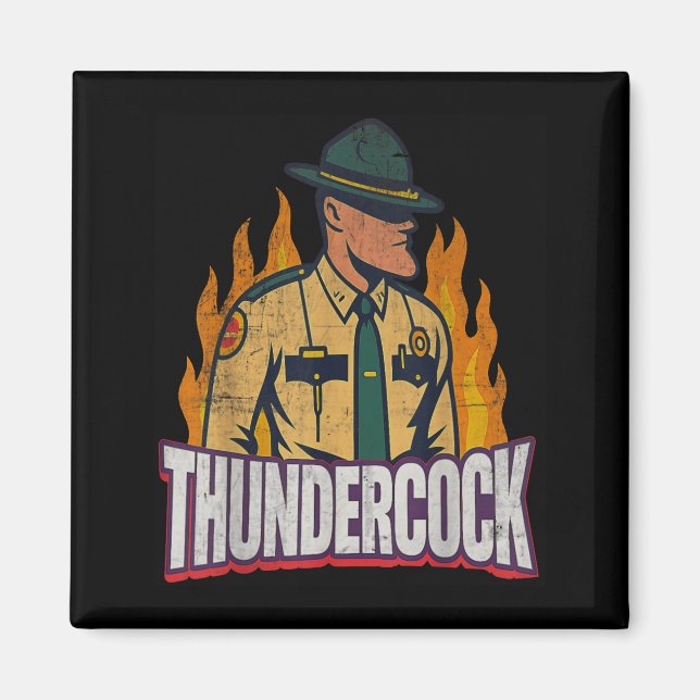 Officer Sergeant Cius Thunder Bodycam Funny Meme  Magnet (Front)