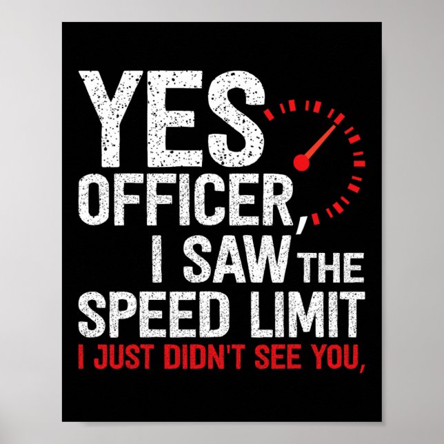 Officer Speeding - For Car Enthusiasts Amp Mechani Poster (Front)