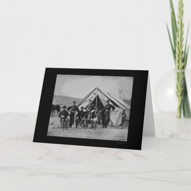 Officers in Gettysburg 1863 Card (Front)