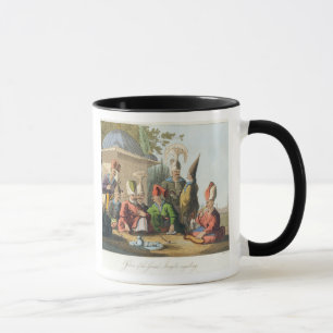 Officers of the Grand Seraglio Regaling, engraved Mug