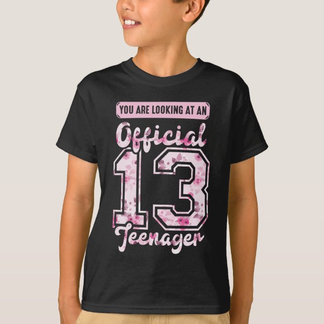 Official 13 Teenager 13th birthday 13 Years Old T-Shirt (Front)