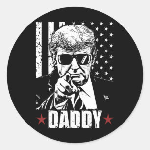 Official 2025 Trump Daddy Official 2025 Trump Dadd Classic Round Sticker