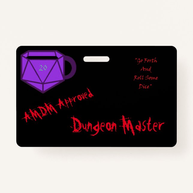 Official AMDM Dungeon Master ID Badge (Front)