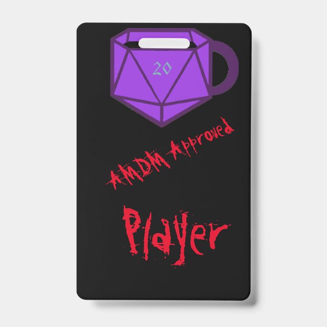 Official AMDM Player Tag ID Badge (Front)
