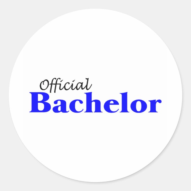 Official Bachelor Classic Round Sticker (Front)