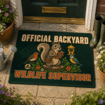 Official Backyard Wildlife Supervisor Doormat