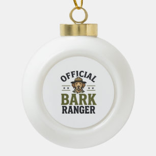 Official Bark Ranger Dog Vintage Graphic_1 Ceramic Ball Christmas Ornament