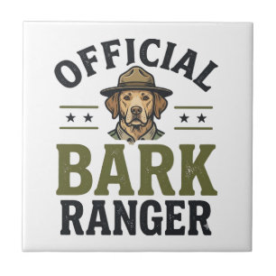 Official Bark Ranger Dog Vintage Graphic_1 Ceramic Tile