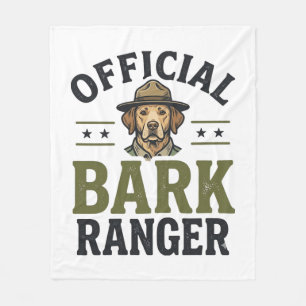 Official Bark Ranger Dog Vintage Graphic_1 Fleece Blanket