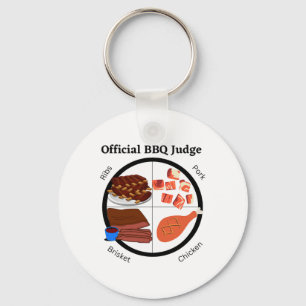 Official Bbq Judge With Chicken Key Ring