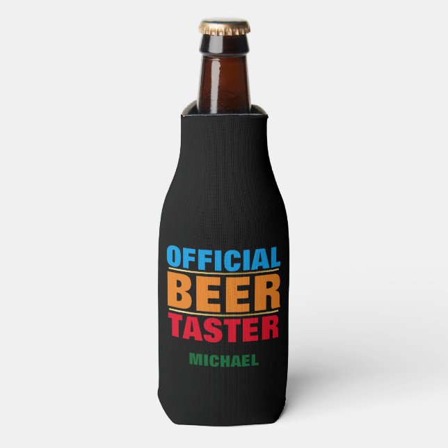 official beer taster bottle cooler (Bottle Front)