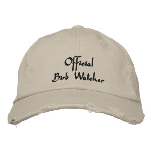Official Bird Watcher Black Text Baseball Cap