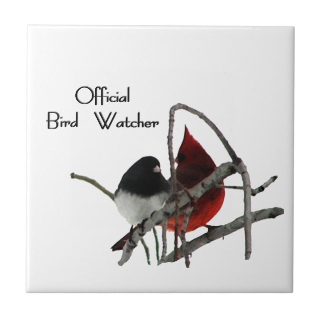 Official Bird Watcher Ceramic Tile (Front)