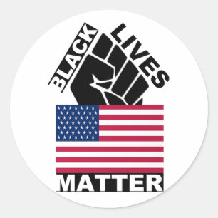 Official Black Lives Matter USA Flag collection 1 Classic Round Sticker
