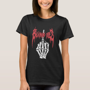 Official Blink 182 Skeleton Finger T-Shirt