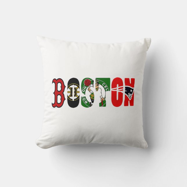 Official Boston Sport Teams T-Shirt Cushion (Front)