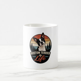 Official Boston Terrier Life Logo Coffee Mug