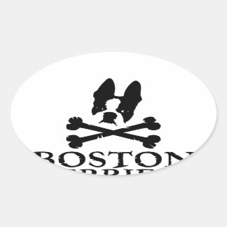 Official Boston Terriers Rock Merch Oval Sticker