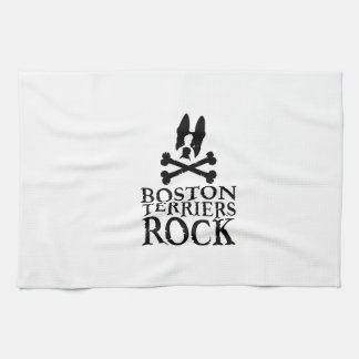 Official Boston Terriers Rock Merch Tea Towel