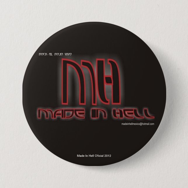 Official button of Made In Hell (Front)